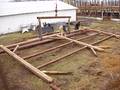Camp Barn Frame Dismantle / A bent being dismantled